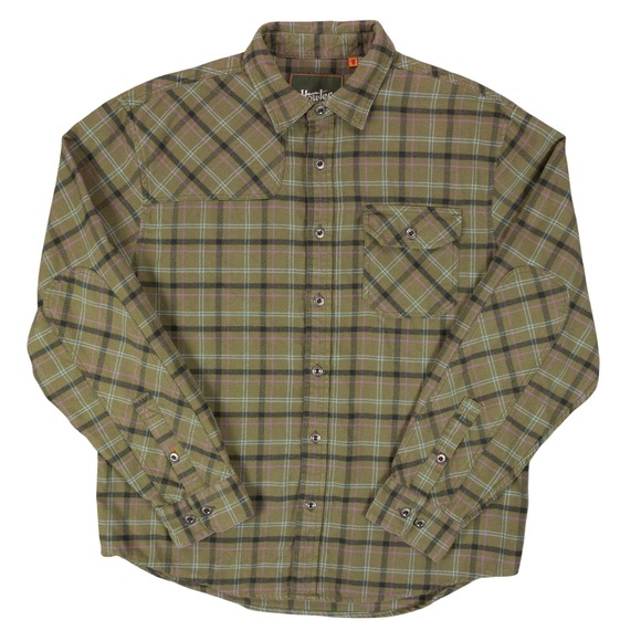 Howler Brothers Other - Howler Bros Harkers Flannel Shirt Mens M Green Plaid Cotton‎ Blend Shooter Patch